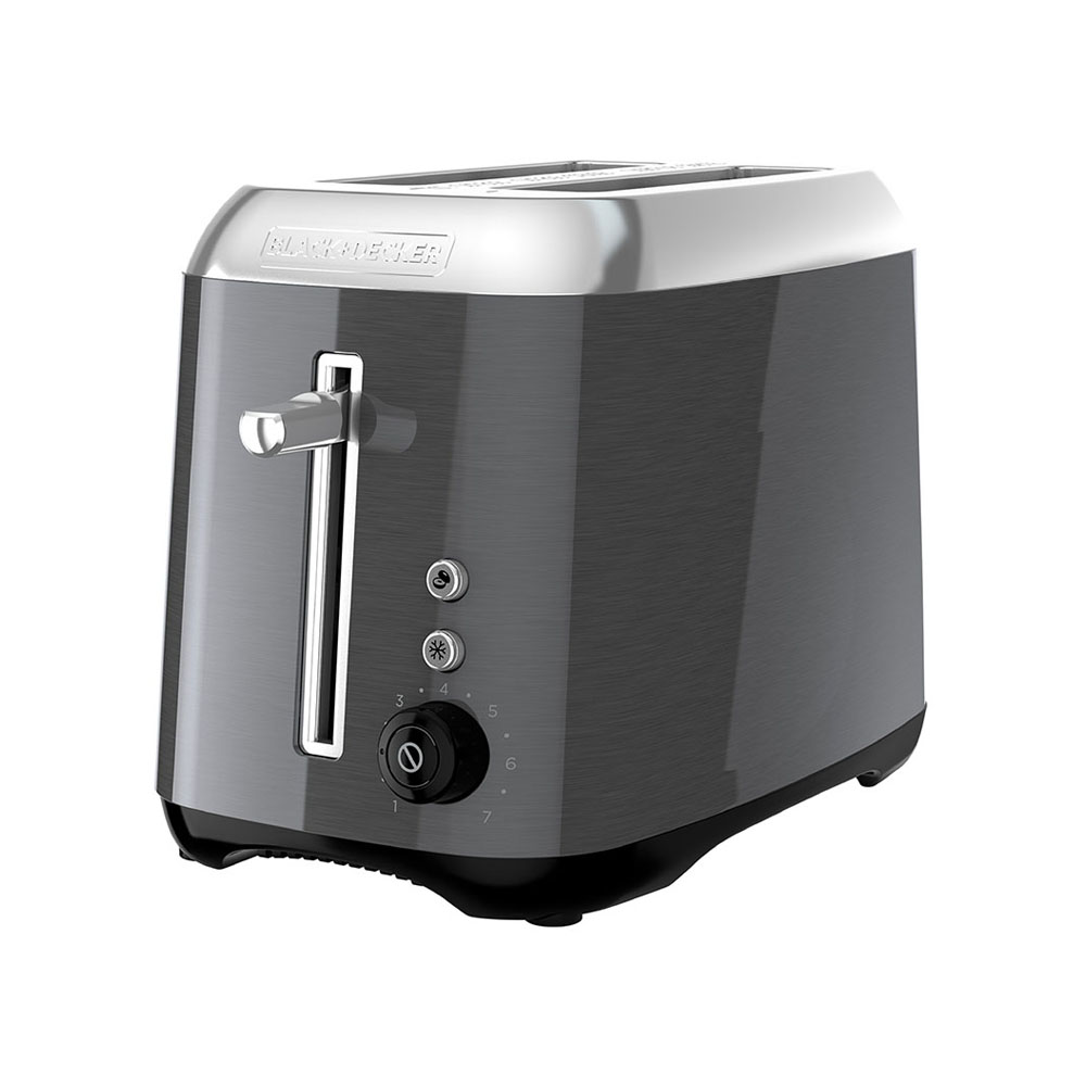 2 Slice Toaster Bagel Toaster Black Stainless Steel BLACK DECKER